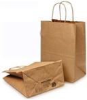 Duro Hilex Poly Dubl Life Bistro Kraft Shopping Bag, 10 x 6.75 x 12 inch -- 250 per case