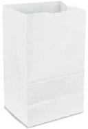 Duro Hilex Paper White Number 40 Short Grocery Bag, 20 Pound Capacity -- 500 per case