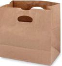Duro Kraft Virgin Paper Die Cut Handle Bag, 11 x 6 x 11 inch - 500 per bale