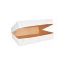 Graphic Packaging White / Kraft Full Sheet Cake Box with Lid , 26.375 x 18.125 x 6 inch -- 50 per case