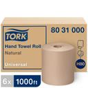 Tork Natural 1 Ply Paper Universal Hand Towel Roll, 8 inch x 1000 feet -- 6 per case