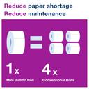 Tork White 2 Ply Advanced Soft Mini Jumbo Bath Tissue Roll, 3.55 inch x 751 feet -- 12 per case