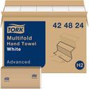 Essity Tork Soft 1 Ply Advanced White Multifold Hand Towel, 9 x 9.5 inch -- 4000 per case