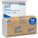 Scott Essential White Single Fold Paper Towel, 10.5 x 9.3 inch -- 4000 per case.