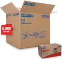 Kimberly Clark Wypall 1 Ply White L10 Utility Wipe, 9 x 10.25 inch -- 6000 per case