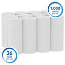 Scott Essential Coreless 2-Ply Standard Roll Toilet Paper - 1000 sheets per roll -- 36 rolls per case