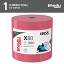 WypAll Power Clean X80 Red Jumbo Heavy Duty Cloth, 12 x 13.4 inch