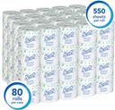 Scott Essential Professional 2 Ply White Standard Roll Toilet Paper Tissue, 4 x 4.1 x 19 inch - 550 sheets per roll -- 80 rolls per case