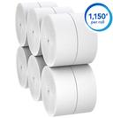 Scott Essential 2 Ply White Coreless Jumbo Roll Round Toilet Paper, 3.78 inch x 1150 feet -- 12 per case