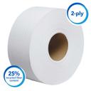 Scott White 2 Ply Cotton Jumbo Toilet Tissue Roll, 750 Feet -- 12 rolls per case