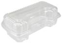 Pactiv OPS Clear Single Hinged-Lid Hot Dog Takeout Container, 6.5 Ounce Capacity -- 250 per case