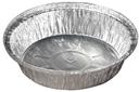 Pactiv Hemmed Edge 7 inch Round Silver Aluminum Foil Takeout Container, 27 Ounce Capacity -- 250 per case
