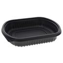 Pactiv Rectangular Black Polypropylene Medium Tray, 24 Ounce Capacity -- 252 per case