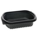 Pactiv MealMaster Black Microwavable Tray Base, 12 Ounce Capacity -- 232 per case.