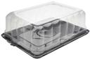 Pactiv Foodservice 1/4 Sheet Black Base and 5 Feet Rose Dome with Tab -- 65 per case