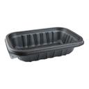 Pactiv Entree2Go Black Microwavable Medium Rectangle Container Base, 24 Ounce Capacity -- 300 per case