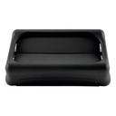 Rubbermaid Commercial Slim Jim Black Resin Rectangular Swing Lid Only