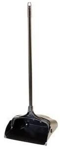 Rubbermaid Executive Lobby Pro Plastic Black Dustpan with Long Handle -- 6 per case.
