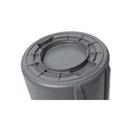 Rubbermaid Brute Gray Resin Round Container without Lid, 55 Gallon Capacity