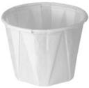 Solo White Wax Treated Paper Souffle Cup, 1 Ounce -- 5000 per case