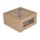 Southern Champion Tray Brown Square Paperboard Window Box, 8 x 8 x 4 inch -- 150 per case