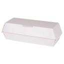 Southern Champion Tray Rectangular White Paper Hot Dog Clamshell Container, 6 1/8 x 2 1/8 x 2 1/4 inch -- 500 per case