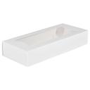 Southern Champion Tray White Paperboard Auto-Popup Window Cookie / Bakery Box, 12 1/2 x 5 1/2 x 2 1/4 inch -- 200 per case