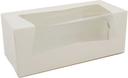 SCT 6 Corner White Window Bakery Box, 9 x 4 x 3 1/2 inch -- 200 per case