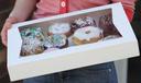 SCT White Plain Window Bakery Box, 12 x 8 x 2 1/4 inch -- 200 per case
