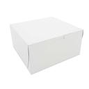 Southern Champion Tray Kraft Paper White Plain Lock Corner Bakery Box, 8 x 8 x 4 inch -- 250 per case