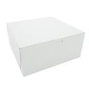 Southern Champion Tray White Kraft Clay Coated Lock Corner Bakery Box, 9 x 9 x 4 inch -- 200 per case
