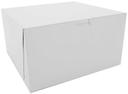 Southern Champion Tray White Kraft Clay Coated Lock Corner Cake Box, 10 x 10 x 5.5 inch -- 100 per case