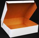 Southern Champion Tray White Non-Window Plain Locking Corner Bakery Box, 9 x 9 x 2.5 inch -- 250 per case