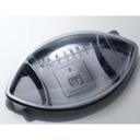 Bardes Plastics Black PET Football Container with Dome Cover, 76 Ounce -- 25 per case