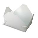 Westrock Bio-Pak White Rectangular Paper Food Container, 8 x 6 x 2.5 inch -- 200 per case