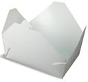 Fold-Pak Bio Pak White Number 4 Food Container, 7.75 x 5.5 x 3.5 inch -- 160 per case.