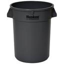 American Plastics Huskee Grey Round Receptacle Container, 32 Gallon Capacity -- 6 per case.