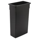 Wall Hugger Black Polyethylene Container, 23 Gallon Capacity -- 4 per case