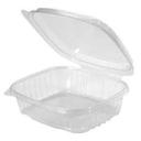 Genpak Clear APET 24 Ounce High Dome Hinged Lid Rectangle Container, 7.15 x 6.34 x 2.19 inch -- 200 per case.