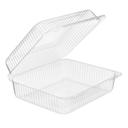Surelock Clear PET Rectangular Utility Clamshell Hinged Container, 10-3/16 x 8-3/4 x 4-1/4 inch -- 200 per case