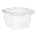 Inline Plastics Safe T Fresh Clear Square Tamper Resistant Clamshell Container, 16 Ounce Capacity -- 276 per case.