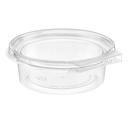 Inline Plastics Clear PET Round Clamshell Container with Tear Strip, 8 Ounce -- 340 per case