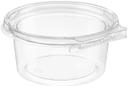 Inline Plastics Polyethylene Terephthalate Round Clear PET Clamshell Container with Tear Strip -- 320 per case