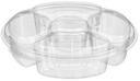 Inline Plastics 4 Compartment Party Platter with Lid, 54 Ounce -- 100 per case