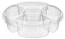 Inline Plastics 4 Compartment Platter with Dip Holder, 65 Ounce -- 100 per case