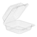 Inline Plastics Clear Polyethylene Terephthalate Square Hinged Deli Container, 22 Ounce Capacity -- 500 per case