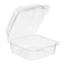 Inline Plastics Clear Polyethylene Terephthalate Square Utility Clamshell, 6 1/16 x 6 7/16 x 3 5/16 inch -- 500 per case
