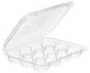 Inline Plastics Pete 12 Compartment Mini Muffin Container with Shallow Lid -- 250 per case