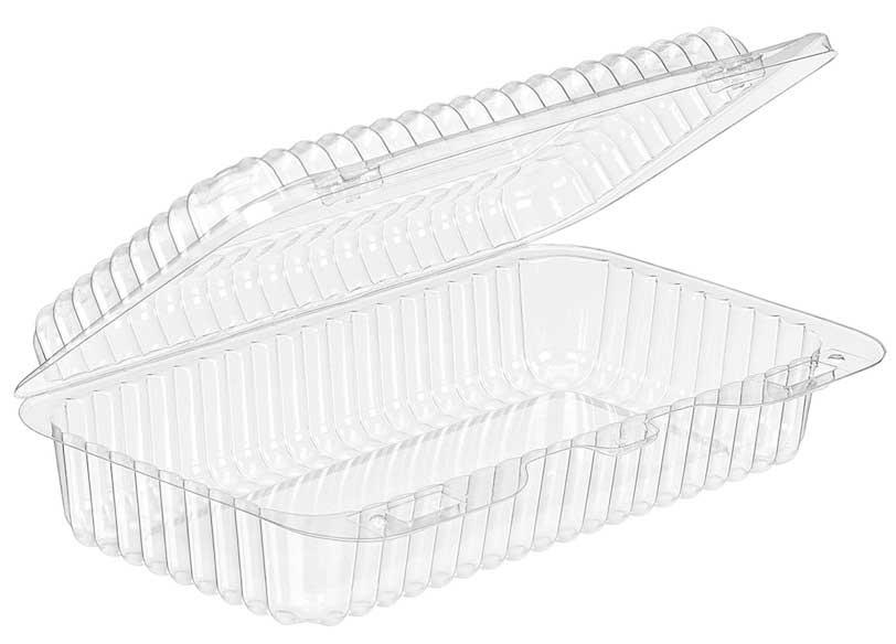 Inline Plastics Pete Clear Hinged Lid Container, 7.25 x 4-7/16 x 1-13 x ...