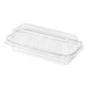 Inline Plastics Safe T Fresh Clear Plastic Rectangular Hinged Container -- 150 per case.